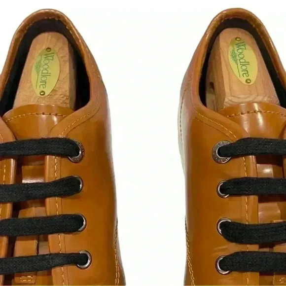 LANVIN DBB1 Men’s Brown Patent Leather Sneakers Casual Rubber Sole UK 9 / US 10 - Picture 2 of 12